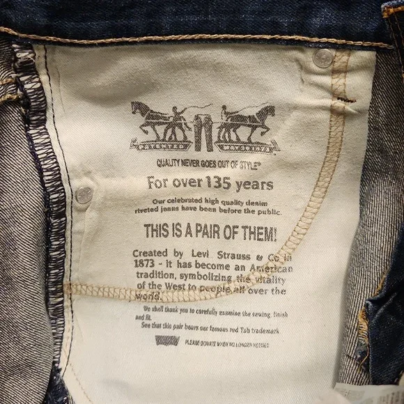 LEVIS 527 Men's Blue Jeans Size 33x 32 - Picture 4 of 11